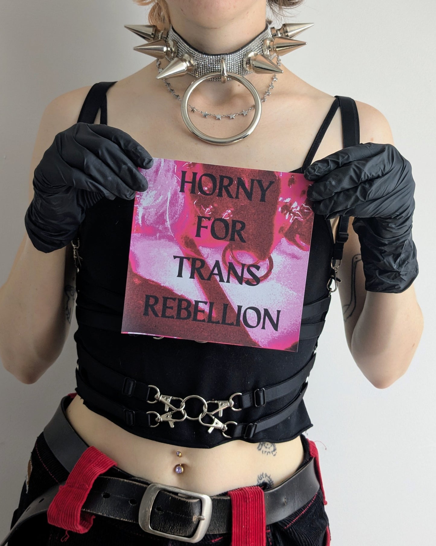 'Horny for trans rebellion' - 148mm×148mm - Amber Winter - Art print