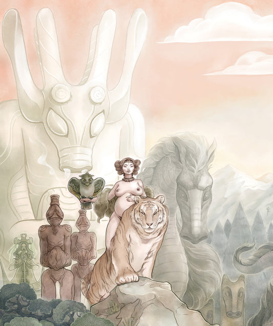 Zed K - ‘The Patrol of the Red Mountain’ - Framed Digital Artwork Print