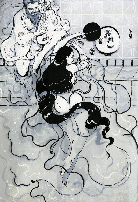 Zed K - ‘Bath of Changan’ - Framed Digital Artwork Print