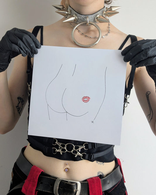 'Kiss (My Ass)' - 210mm×210mm - Venni Kaarto - Art print