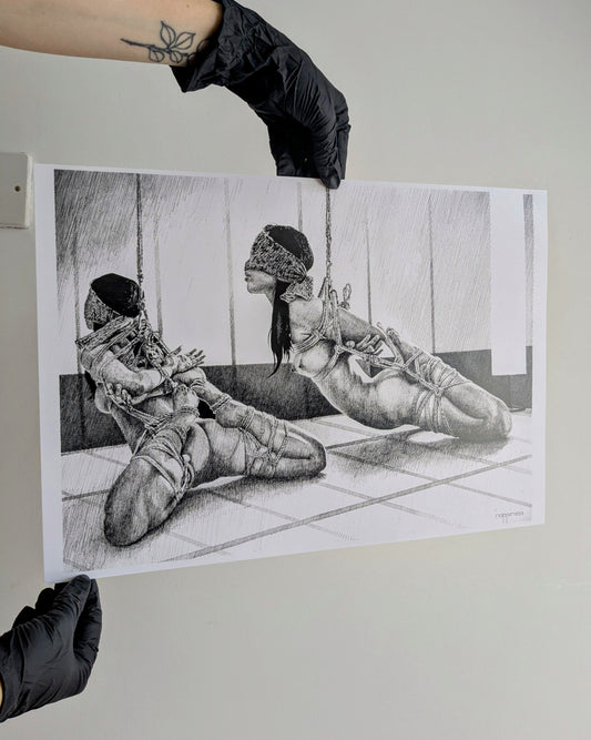 'Hogtied version 2' - A3 - Nappiness - Art print